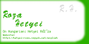 roza hetyei business card